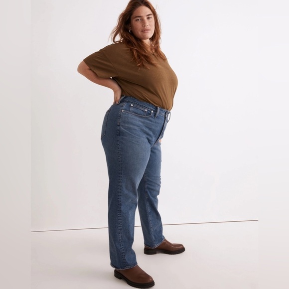 Madewell Curvy Perfect Vintage Straight Jean in Mayfield Wash Size 14W - Picture 1 of 13